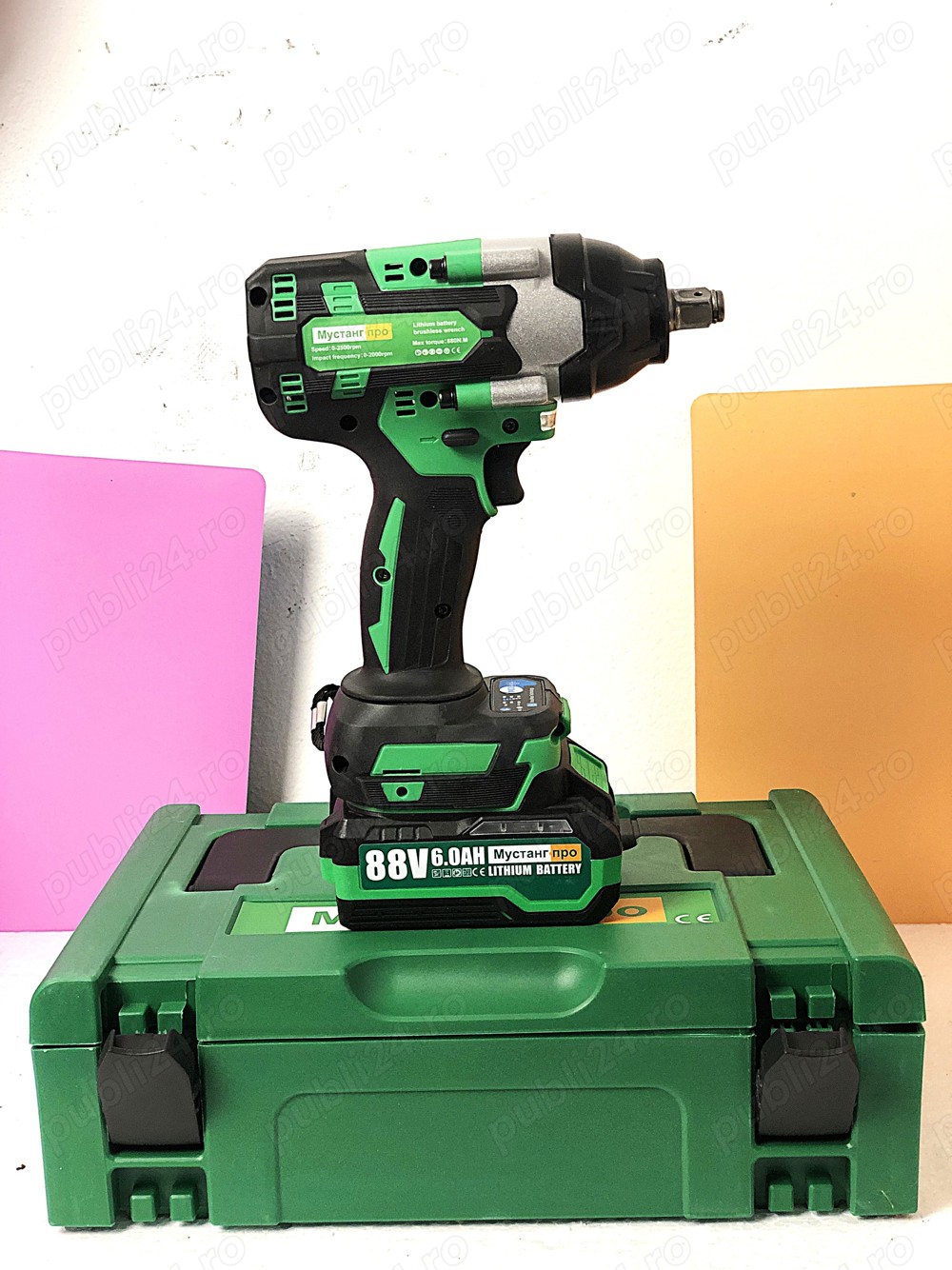 Cheie de impact PRO CRAFT 880Nm, 88V, 2x baterii