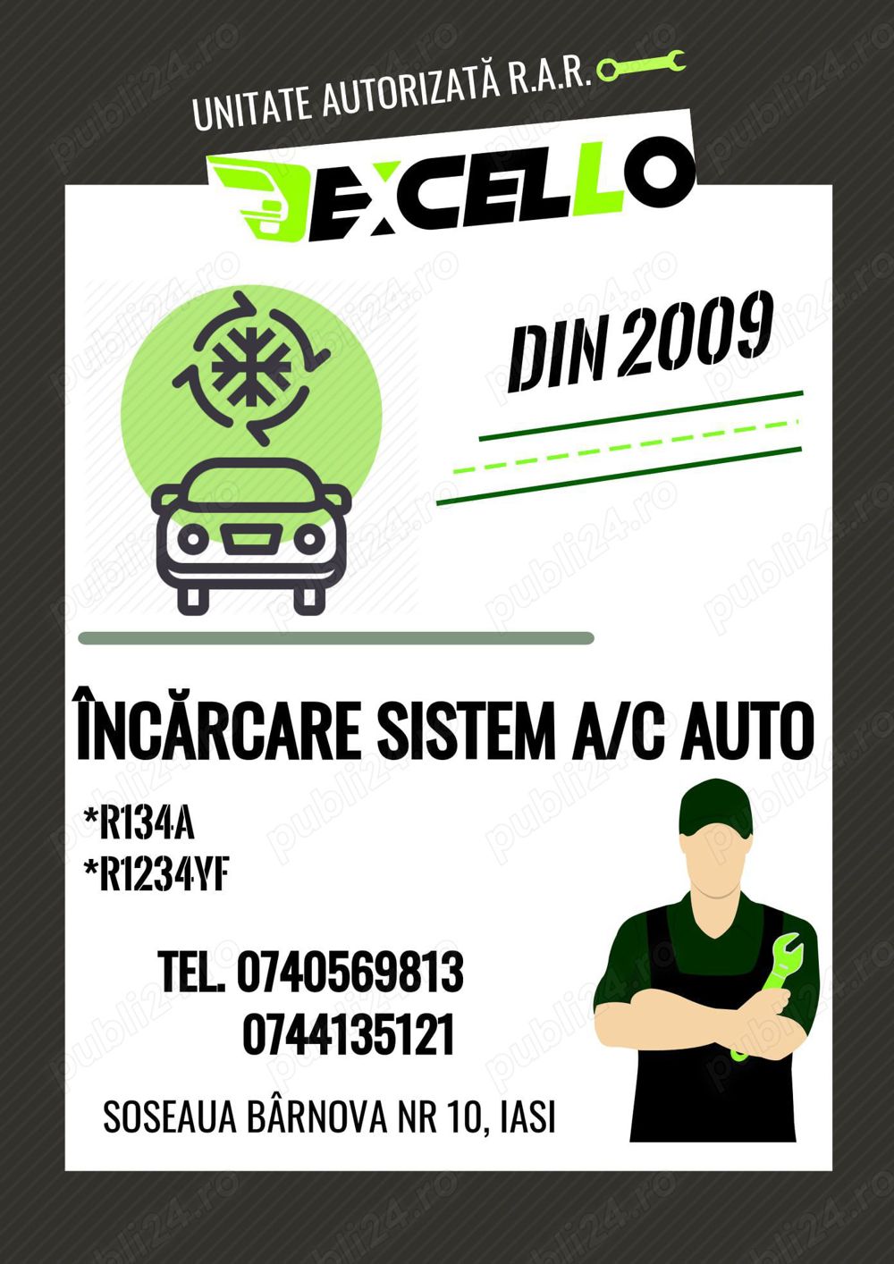 Incarcare sistem A.C. auto