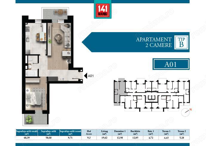 FAZA 4, bloc 5 Maniu 141 - Apartament 2 camere