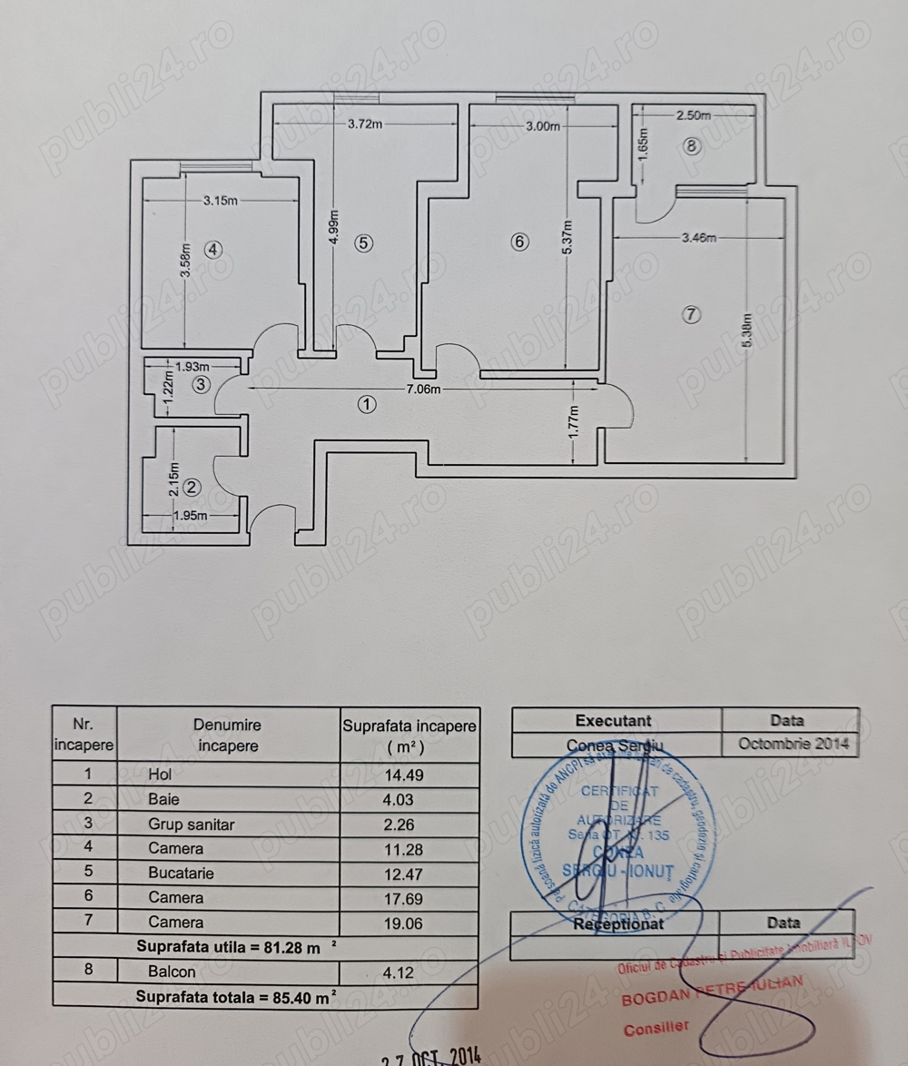 Proprietar vand ap 3 camere in Cartierul Latin