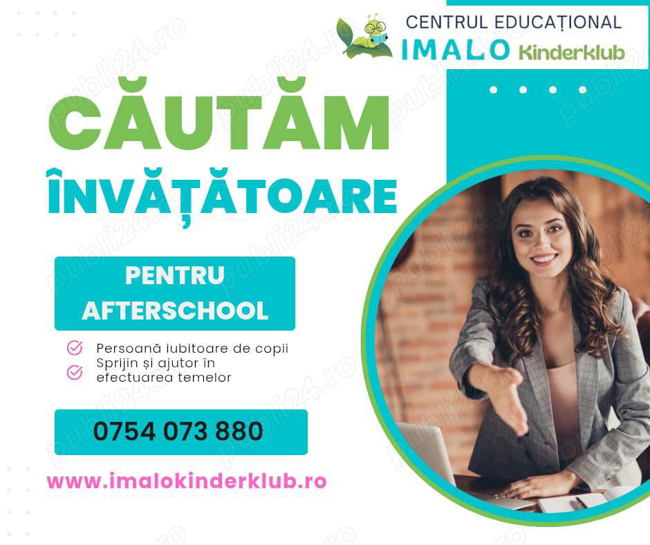 Invatatoare pt afterschool 