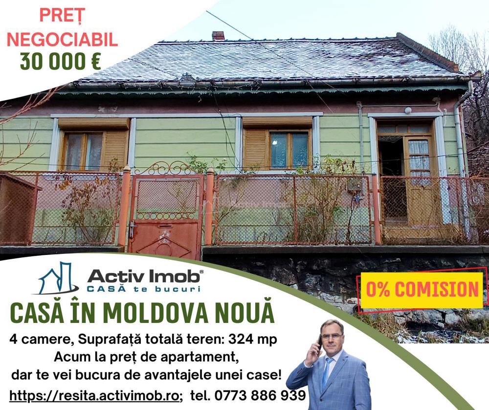 MOLDOVA NOUA, Casa 4 camere, Suprafata totala teren: 324 mp