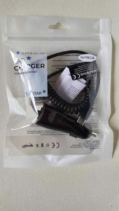 Incarcator priza auto (car charger) Blue Star cu cablu USB C-2A