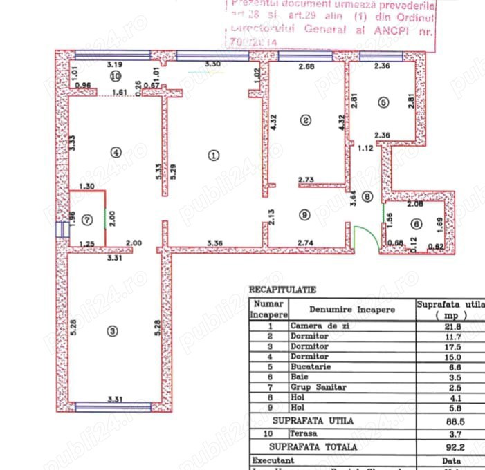 apartament 4 camere Brâncoveanu lamotesti