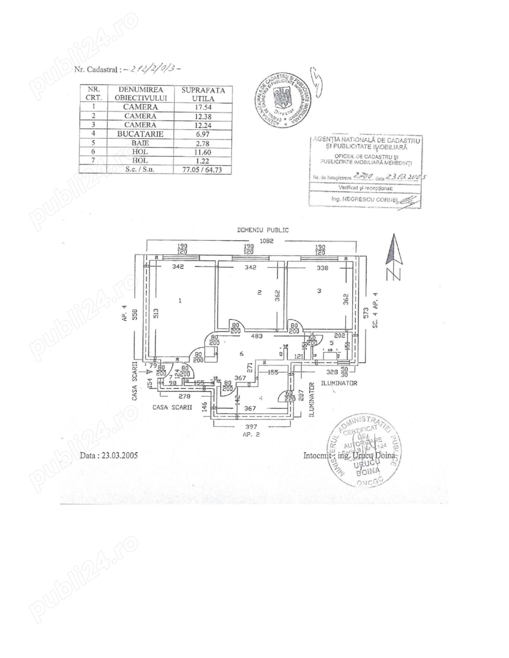 Proprietar, vând apartament 3 camere, decomandat - Bdul I. C. Brătianu (zona Podul Gruii)