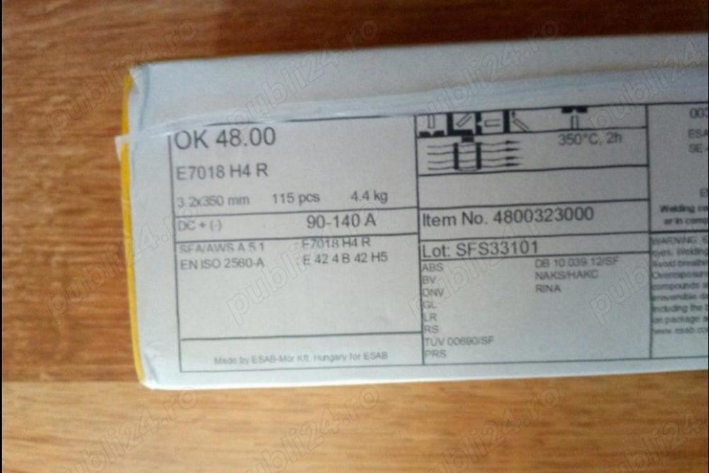 Electrozi sudura SuperBaz,ESAB,OK 48-E7018 H4 R- 3.2 mm x 350mm 4,4 kg