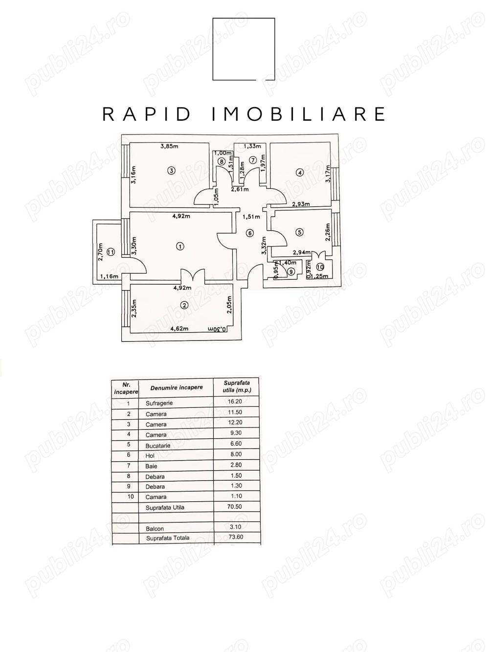 4 camere - decomandat - zona buna - Potcoava - Brailei - etaj 3