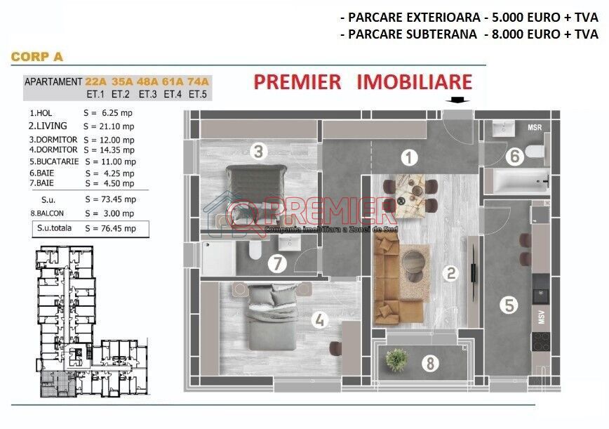 Metalurgiei - Parcul Tudor Arghezi - 3 camere - Cavar Rezidence