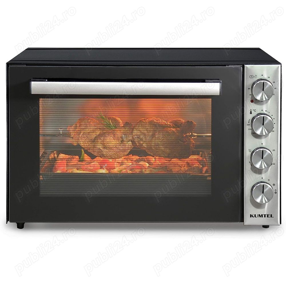 RESIGILAT - Cuptor electric Kumtel LX-9645FA Pizza,Rotisor XXL, 70 litri, 2500 W, Rotisor, Convectie