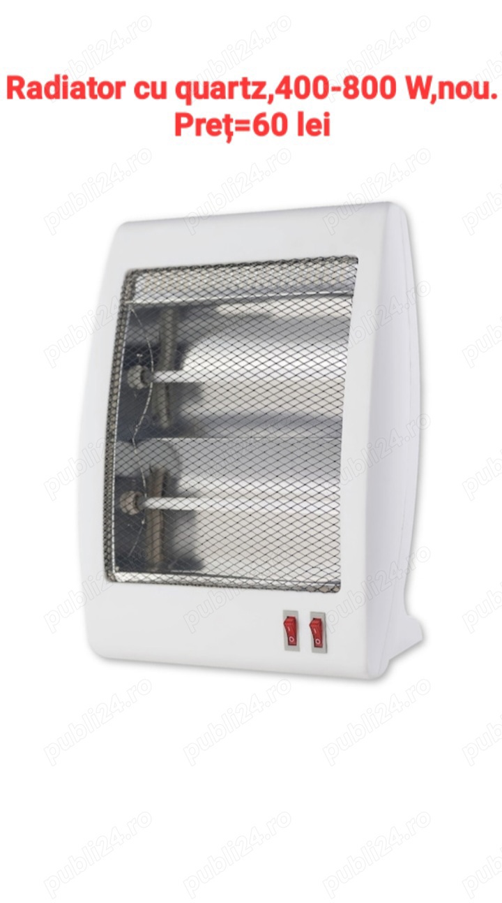 R A D I A T O R cu quartz,2 trepte de 400-800 W,nou