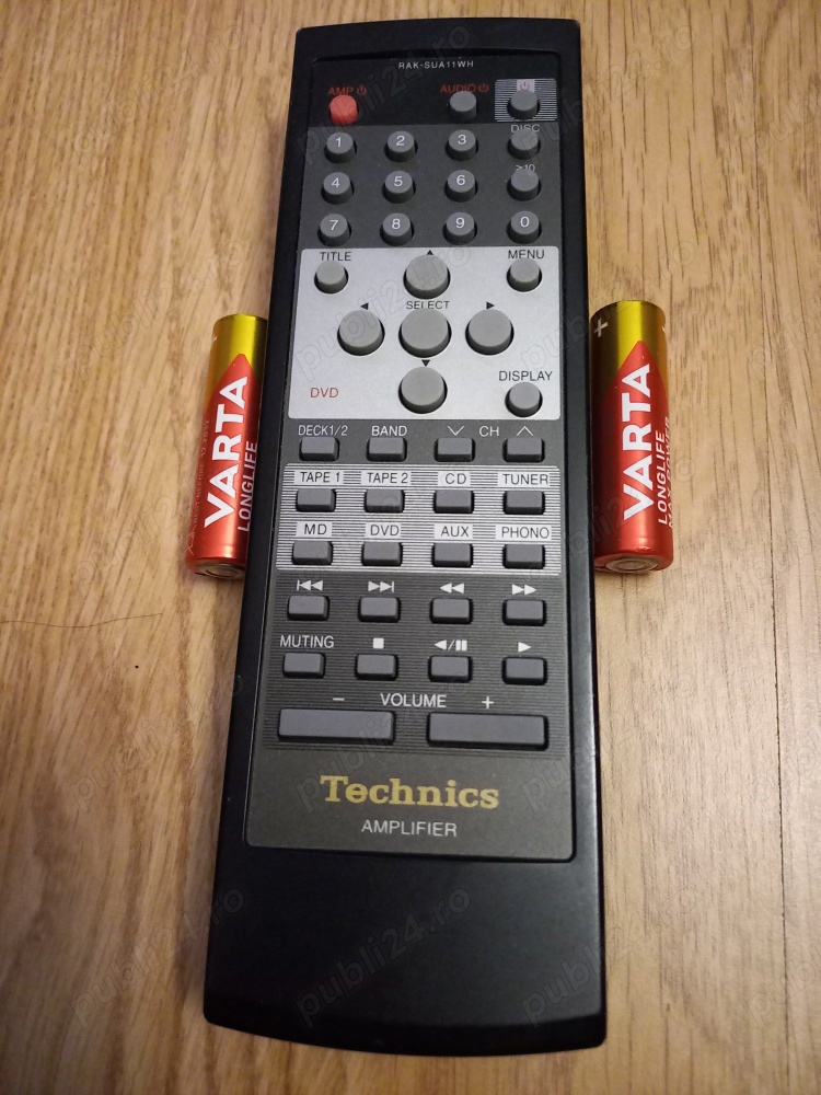 TECHNICS TELECOMANDA RAK-SUA 11 WH,Japan,comanda 8 piese din linia dvs,NOUĂ filmare cu funcționare 