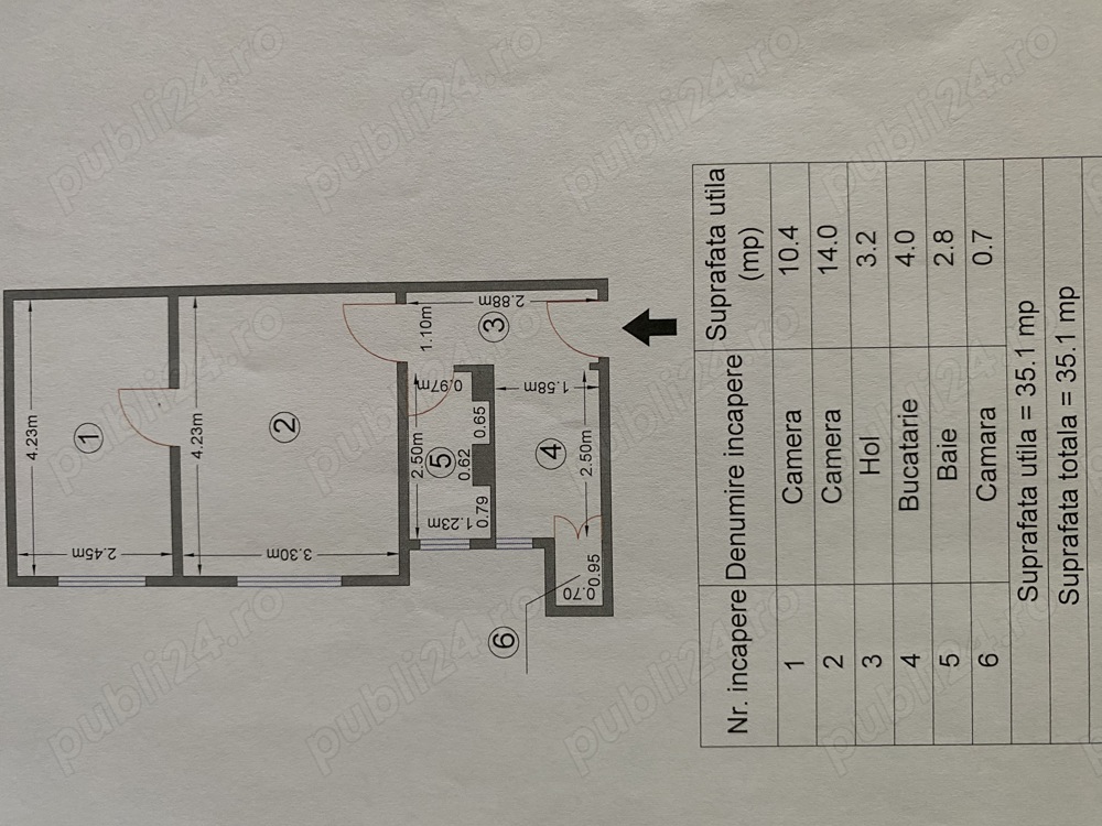 Vând apartament 2 camere Mihai Viteazu