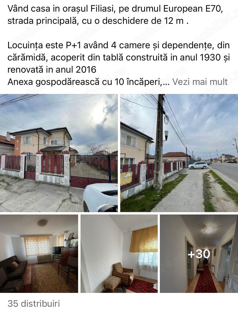 Casa cu teren de vânzare Filias Dolj