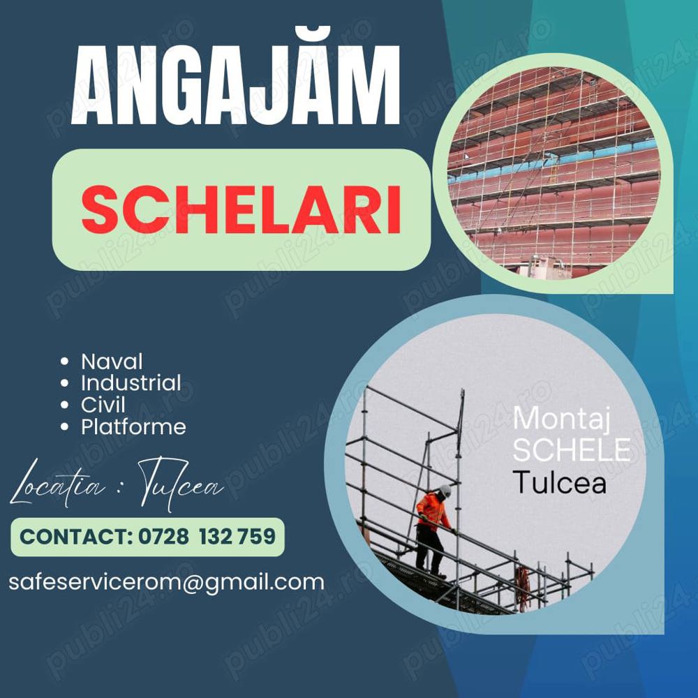 Angajari schelari si necalificati Santierul Naval Tulcea