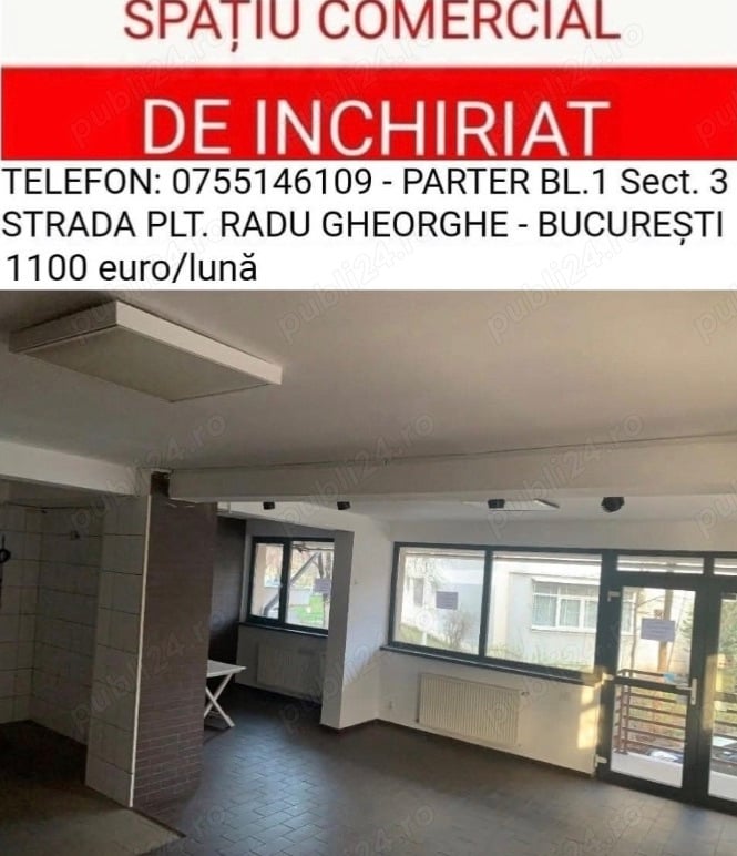 Spațiu comercial de închiriat în București Sectorul 3