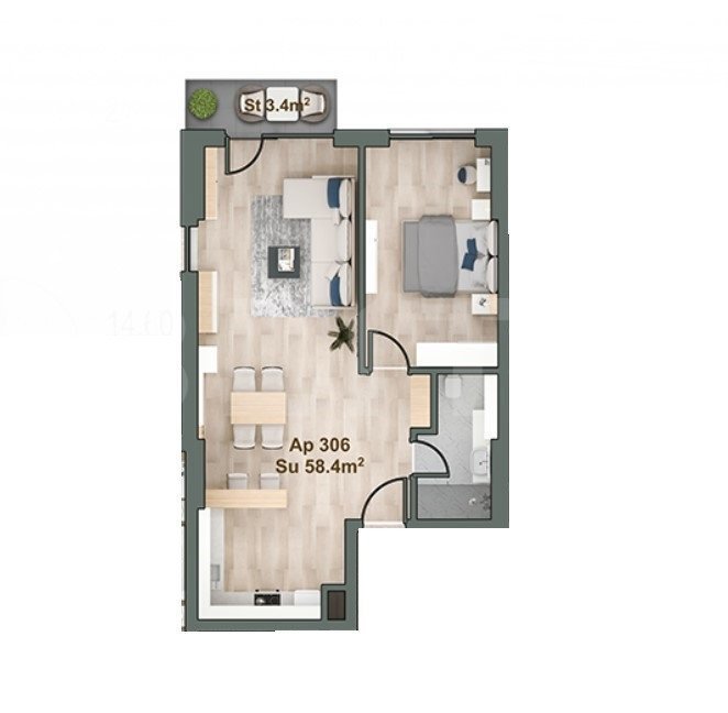 Apartament 2 camere, 58mp, etaj intermediar, bloc Premium, zona Iulius Mall