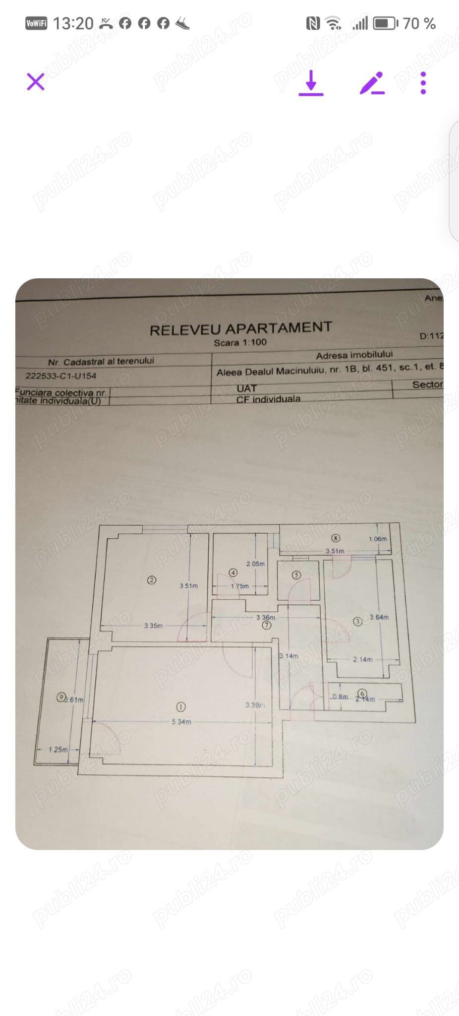 Vând apartament 2 camere , decomandate în Drumul Taberei