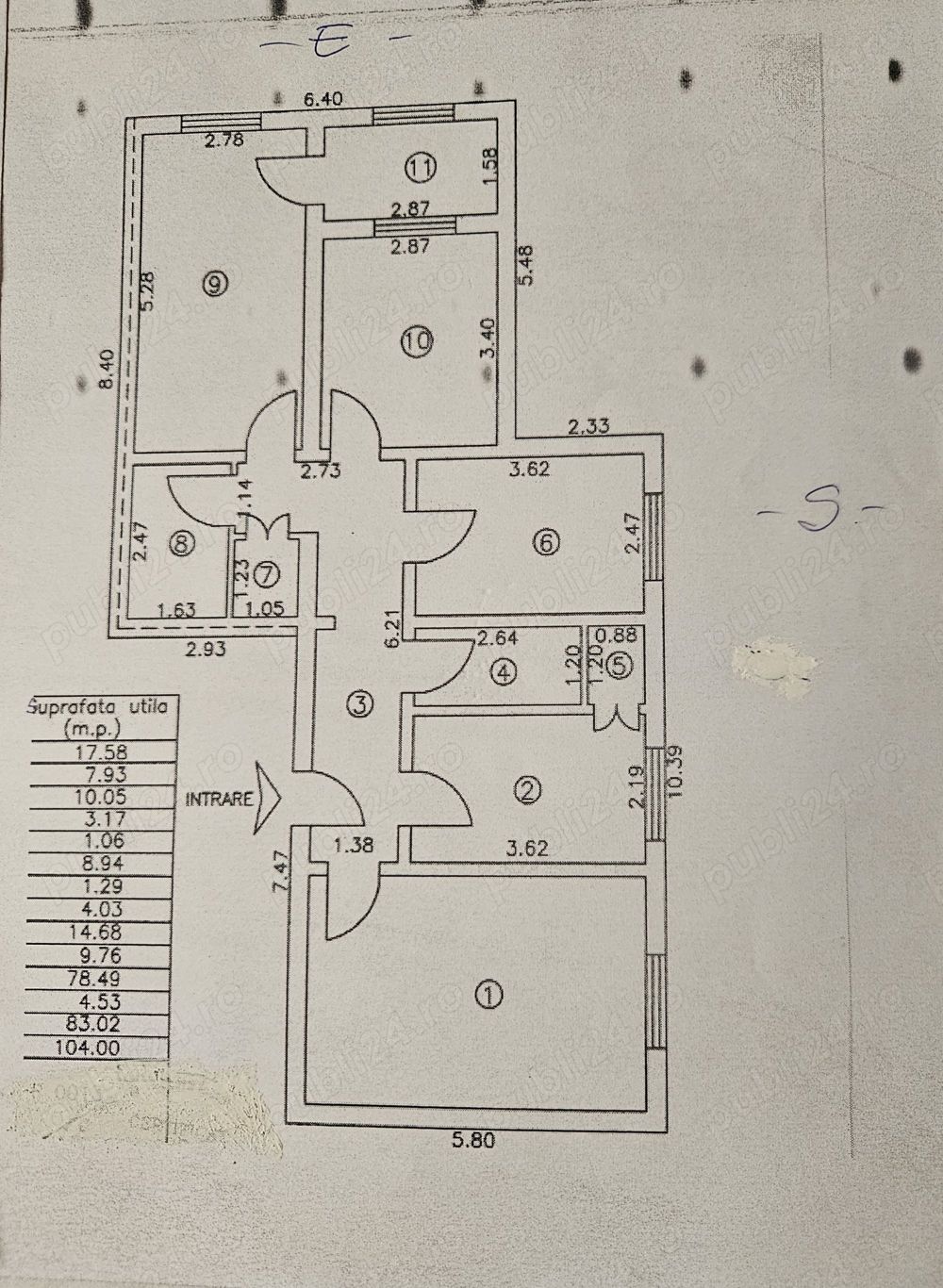 Vind ap. 4 camere decomandate.