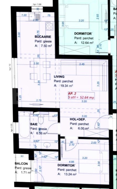 Apartament 2 camere, 53 mp, loc parcare inclus, Dumbravita