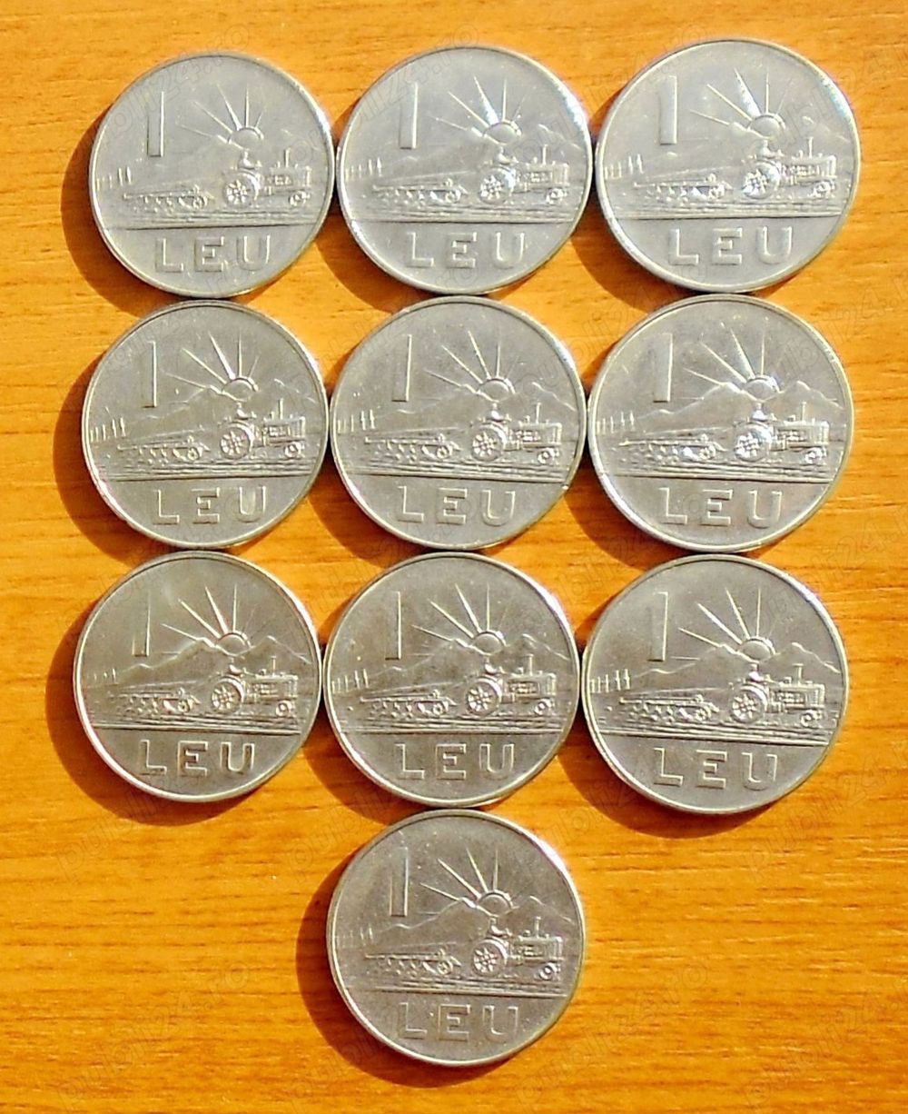 Vand lot 10 monede 1 leu 1966