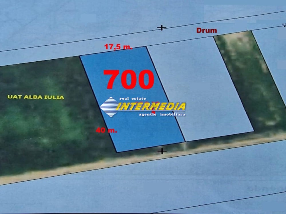 700 mp. Teren intravilan de vanzare in Alba Iulia cartier Micesti