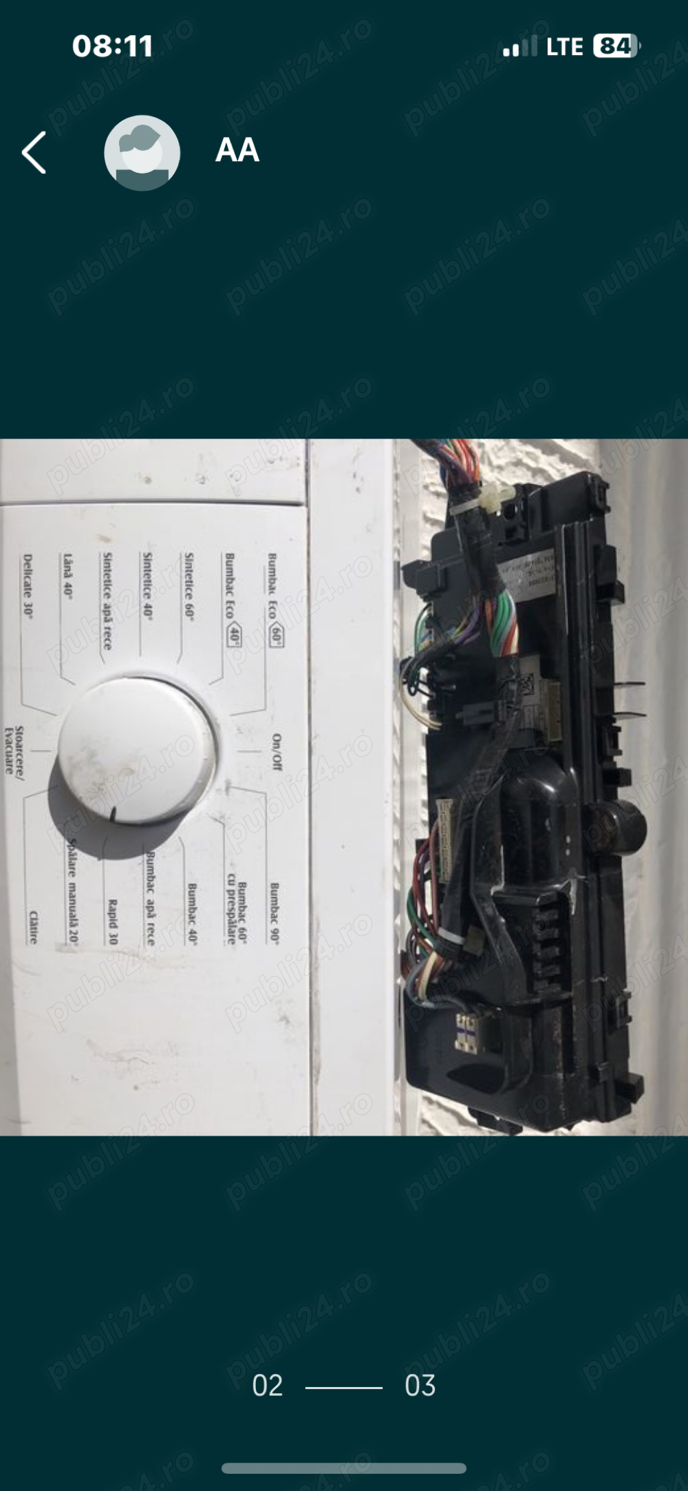 vând placa de bază masina de spalat Arctic