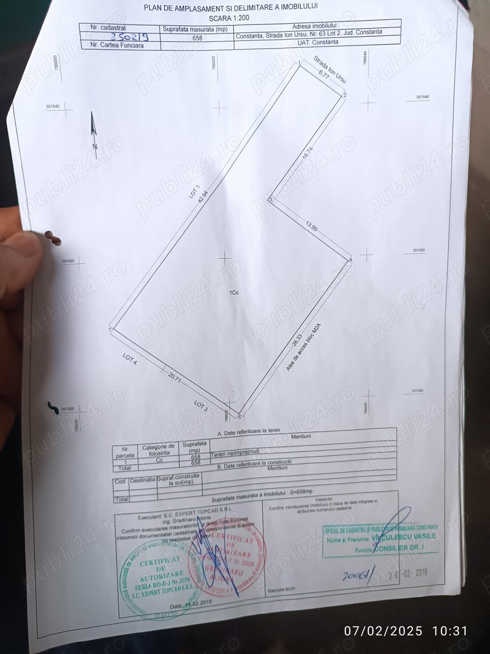 vânzare teren intraviran zona Anda