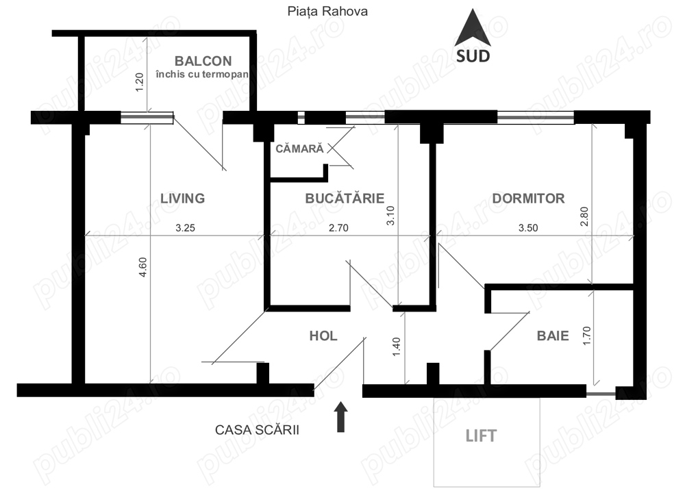 Apartament de vanzare 2 camere, Piata Rahovei