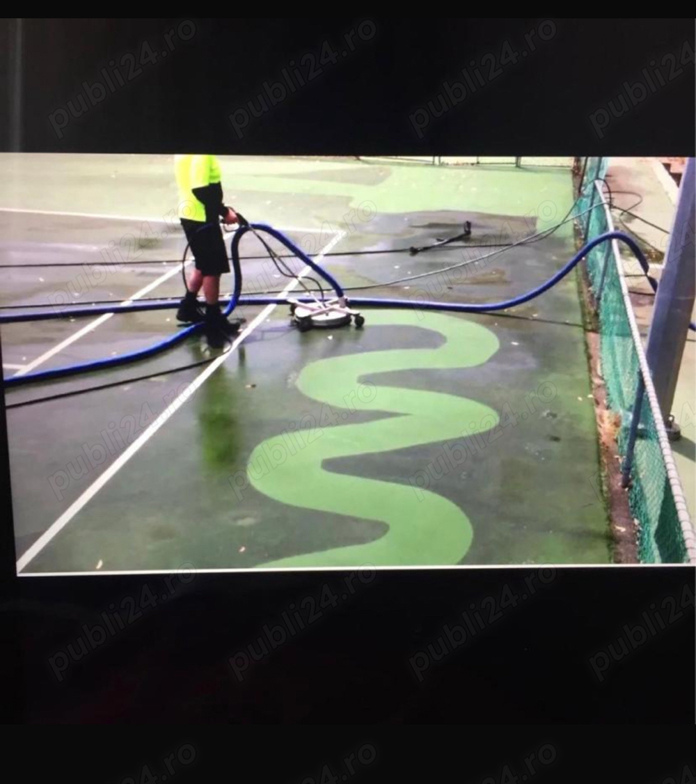 Spăl curat terenuri de tenis fotbal sintetice zgură iarba baloane