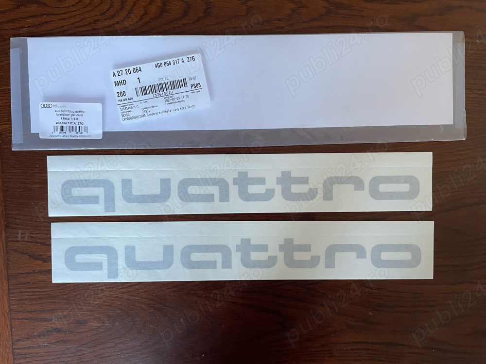 Vind folie decorativa Audi logo "quattro"