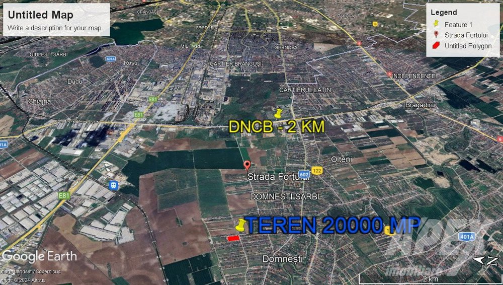 Teren intravilan 10000mp | Toate utilitatile | Zona Domnesti