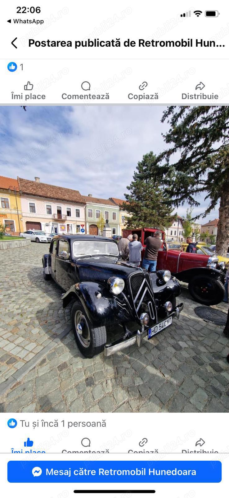 Vând citroen traction avant 11B familiale, oldtimer, epoca