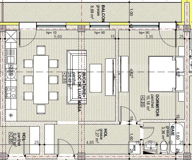 Apartament 3 camere, 51,81 mp, bloc nou, zona Libertatii