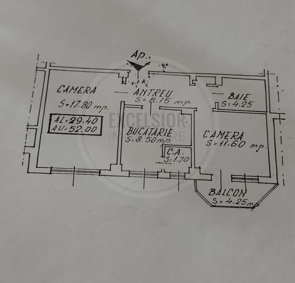 Apartament 2 camere decomandate, Marasti