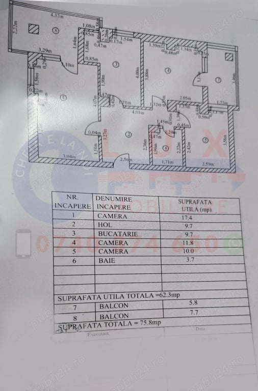 ID 3579 Apartament 3 camere pe Strada Babadag