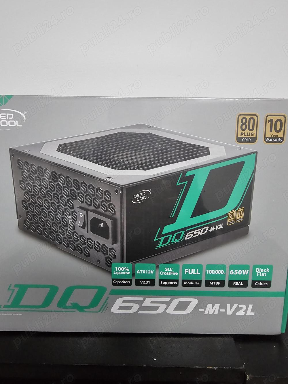 Sursa Full Modulara Deepcool DQ650-M-V2L, 80 PLUS  Gold, 650W, PFC Activ