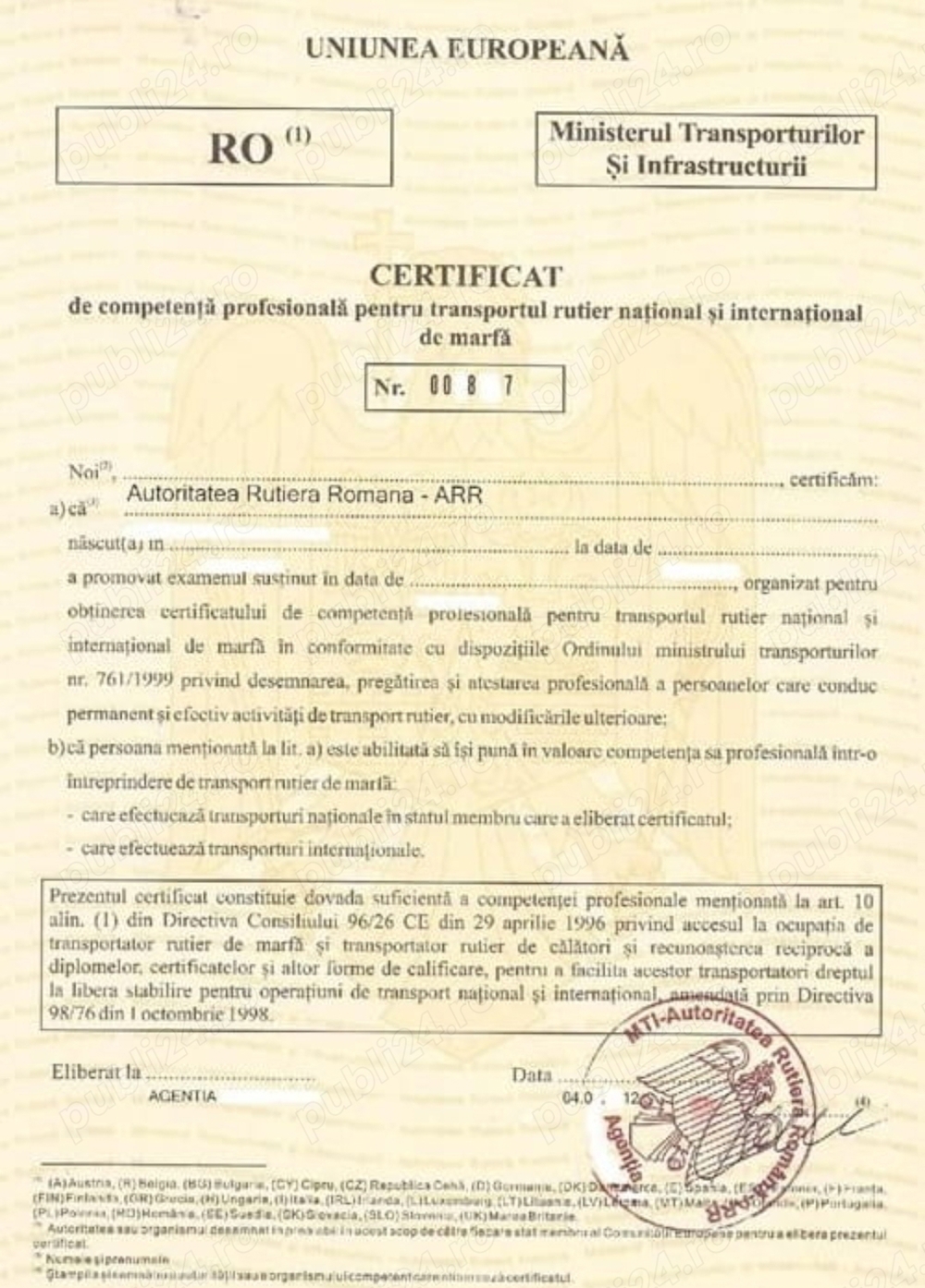 Manager Transport Marfa