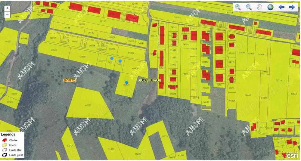 Teren vanzare Floresti, 4600 m.p. pentru constructii, 378800 euro