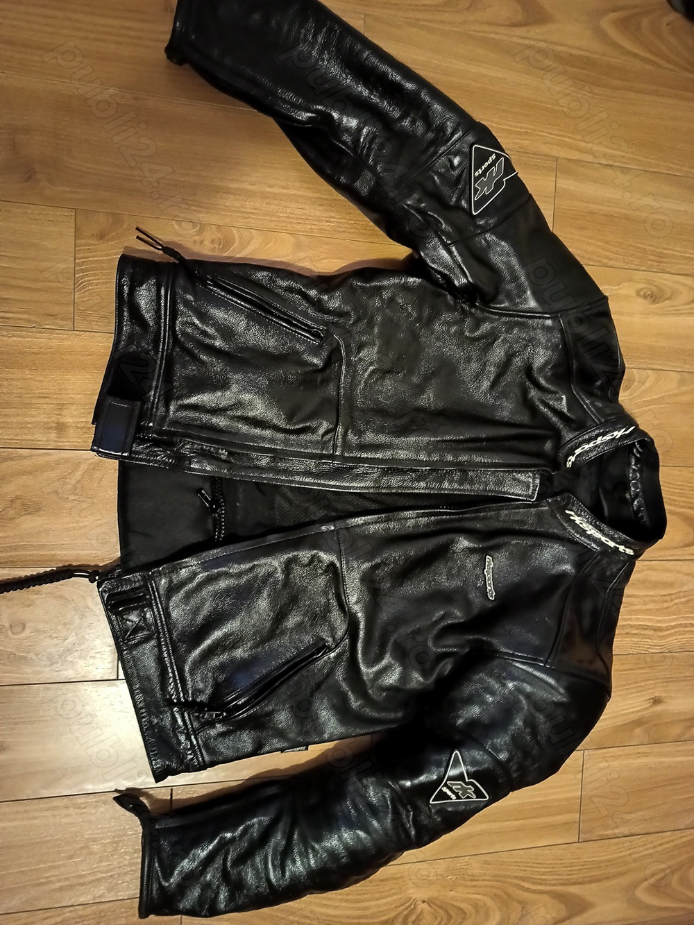 Geaca motociclist   moto din piele naturală, marca RK Sport, marime M