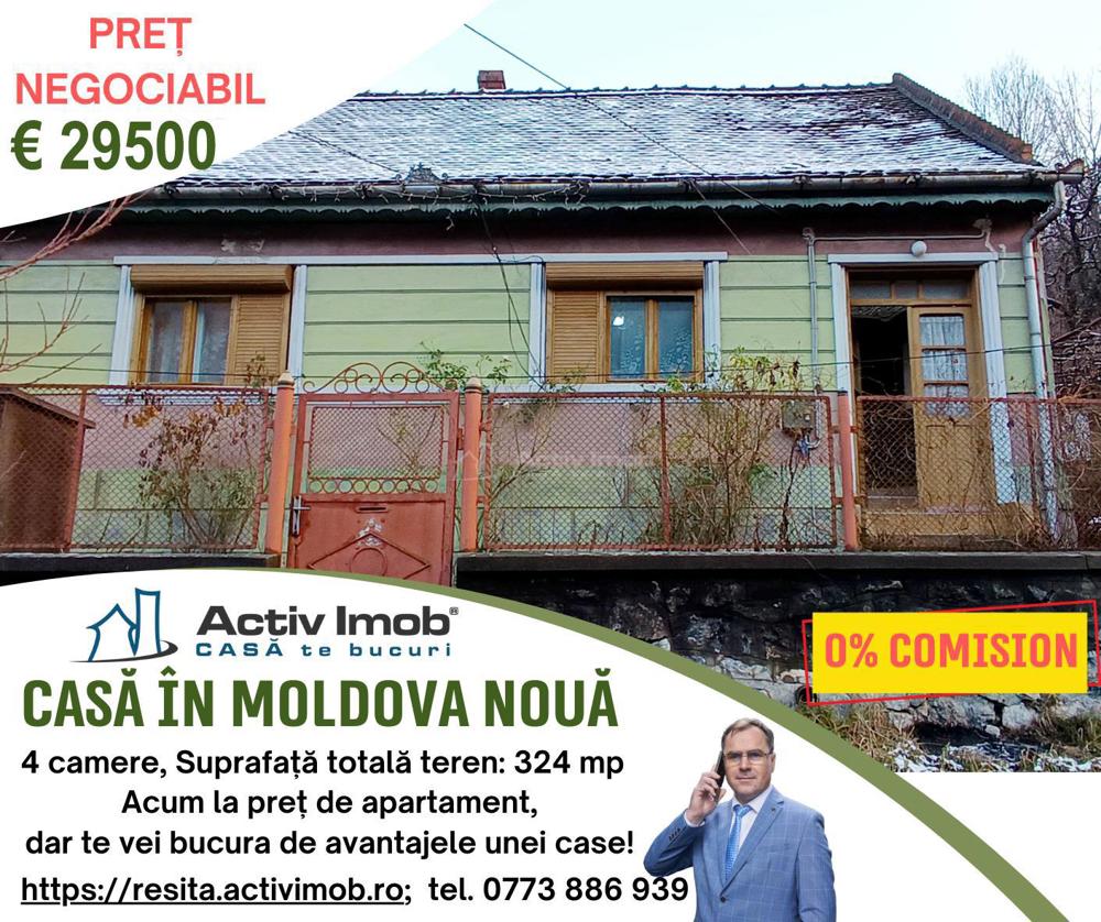 MOLDOVA NOUA, Casa 4 camere, Suprafata totala teren: 324 mp