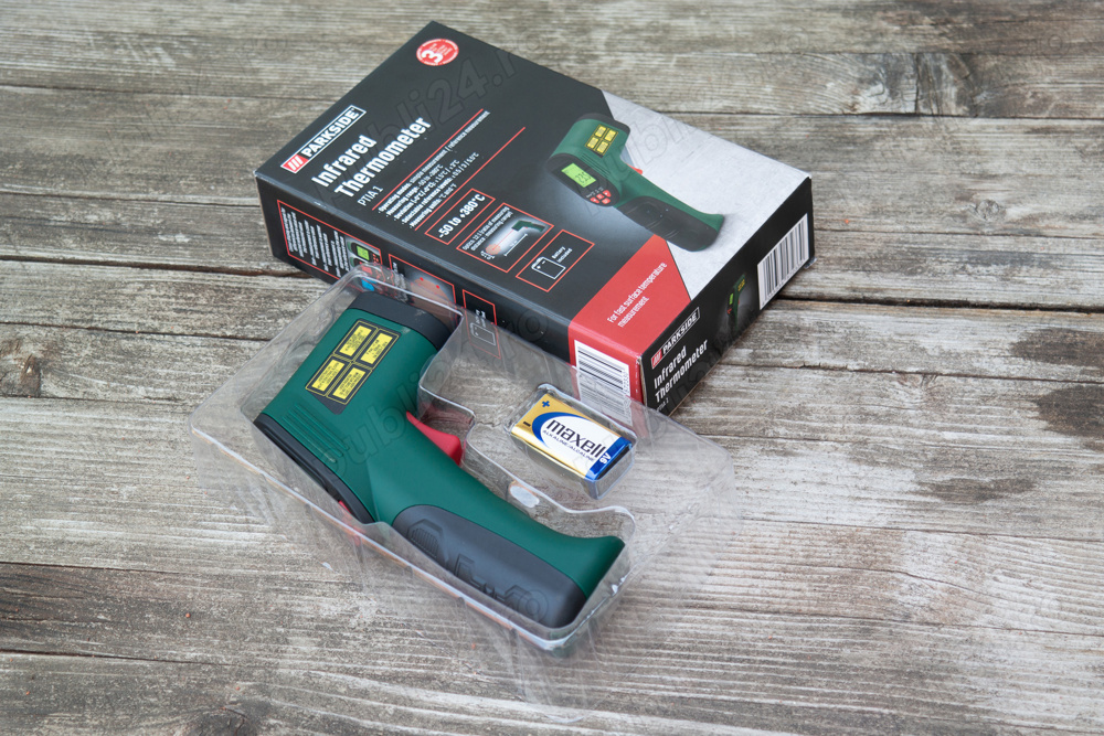 Termometru pistol digital cu infraroșu cu laser Parkside model PTI 380 B1 Parkside