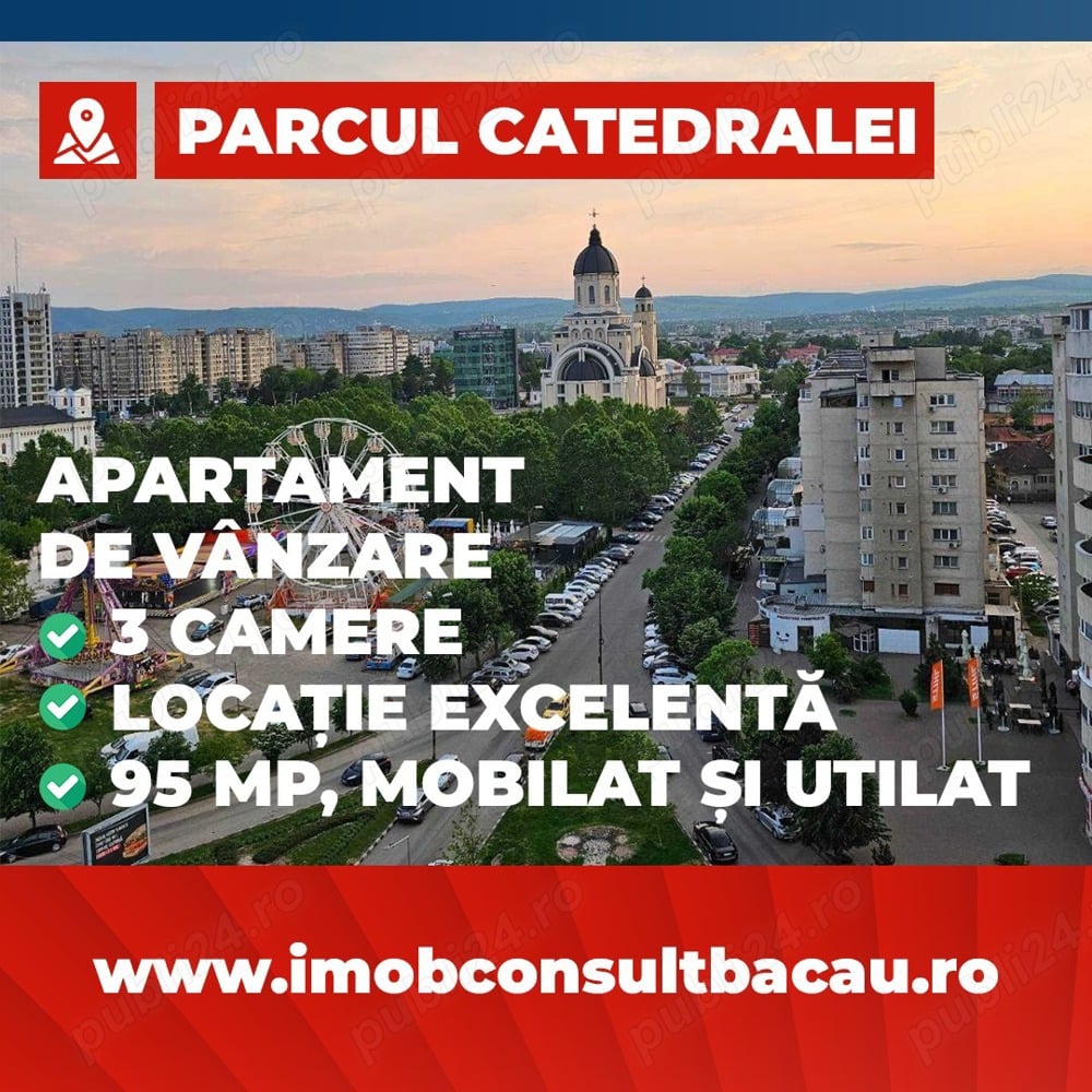 Te poti muta imediat! Vedere panoramica a Parcului Catedralei!