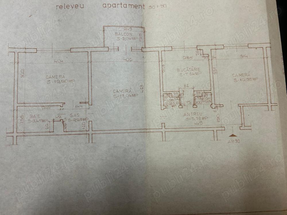 Apartament 3 cam confort 1 situat la etajul 2 din 4, cu 62 mp utili, zona Rogerius (Moldovei)