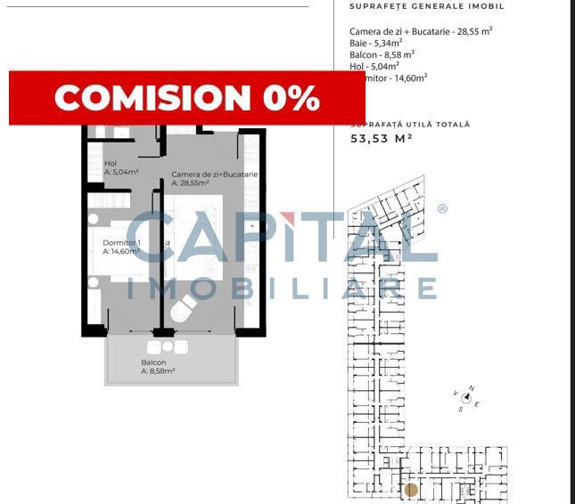 Apartament cu 2 camere in cartierul Sopor