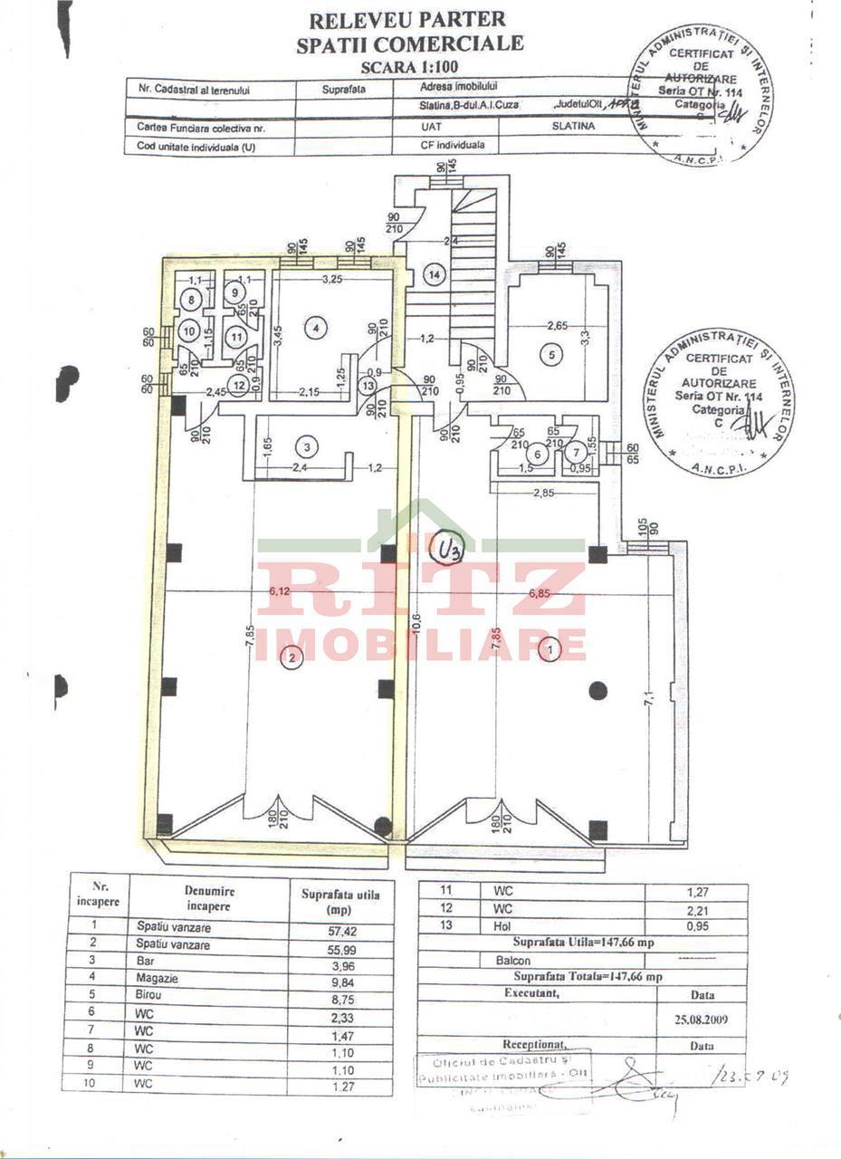 Nou! Spatiu comercial cu vad excelent, zona. Bd. A. I. Cuza!