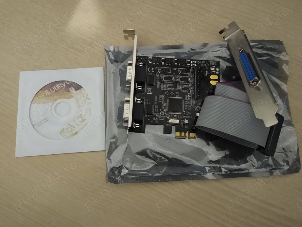 Adaptor Logilink 2 x serial + 1 x paralel pe PCIe, nou