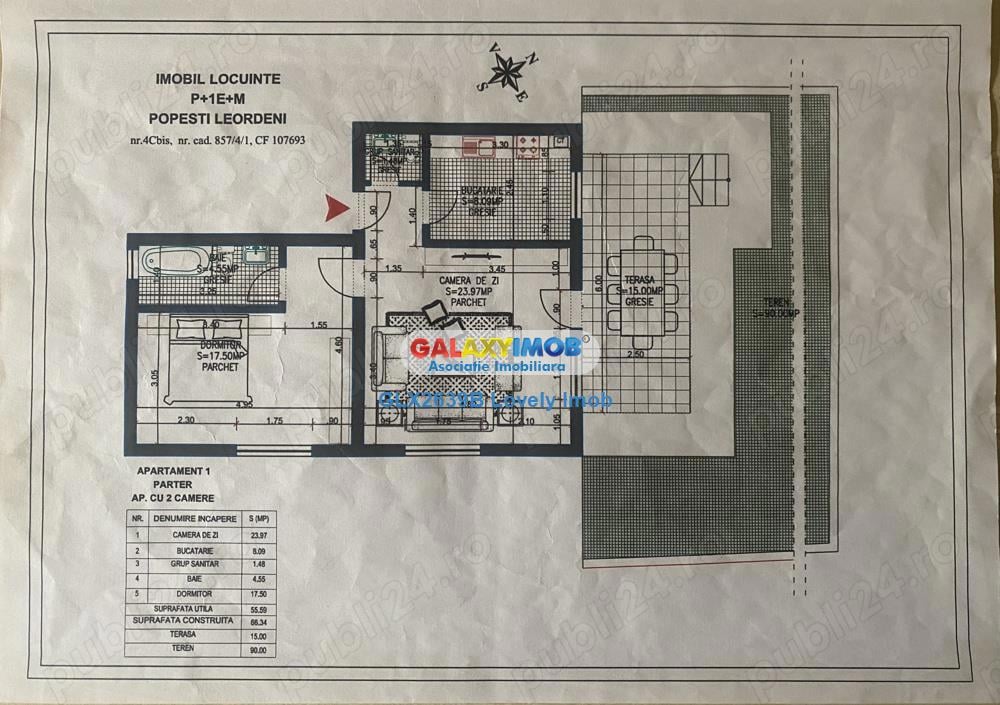 Apartament Cu Terasa - Popesti - Parau Rece - 0% Comision