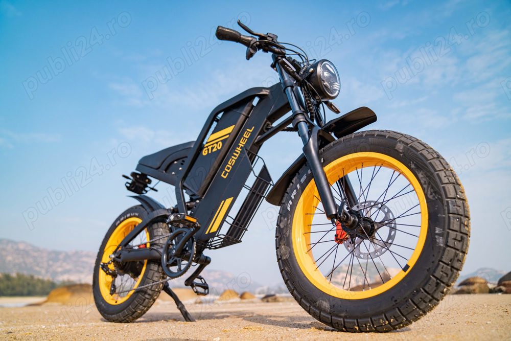 Bicicleta electrica Coswheel stil moto, scuter