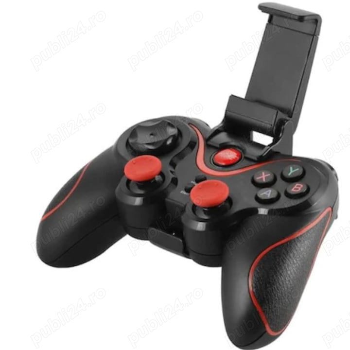Controller gamepad  bluetooth X7 , cu suport pentru telefon,nou