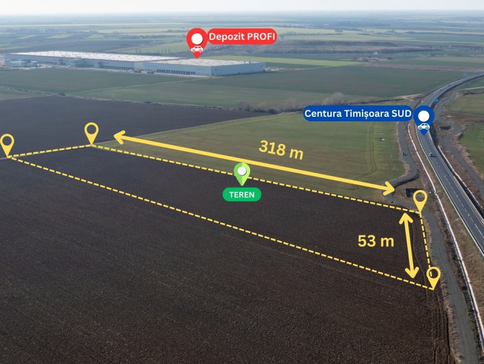 Teren Intravilan INDUSTRIAL | SAG-TIMISOAR | COMISION 0%